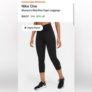 Mid-Rise Nike One workout leggings